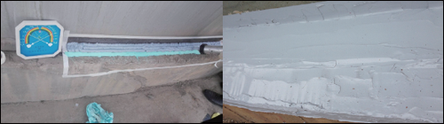 边缘板防腐施工过程